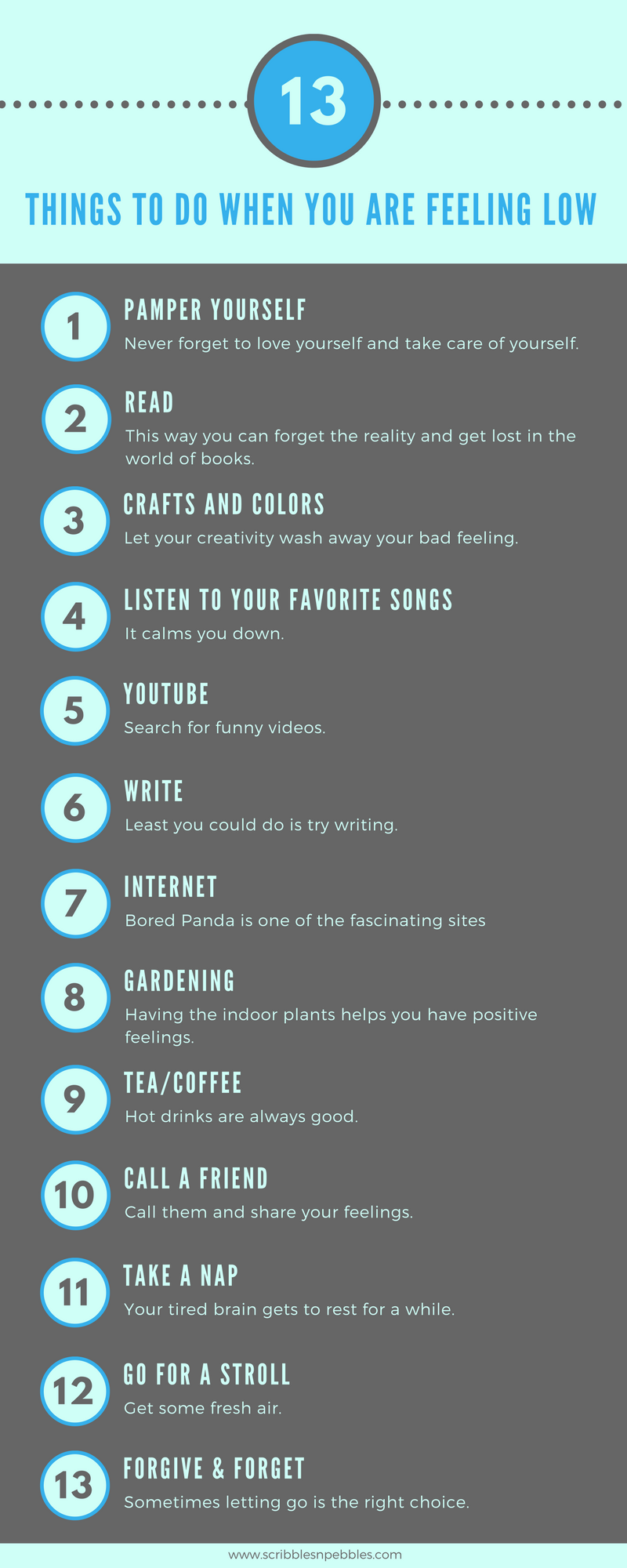 things to do when you are feeling low